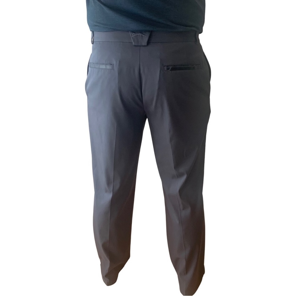 SLAZENGER Golf Pants Flat Front Regular Fit Charcoal Grey Stretch Size 34 - Picture 6 of 16